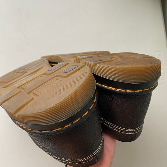 Vintage Dr. Martens Brown Pebbled Leather Split Toe Lace Up Oxfords Round Toe 13